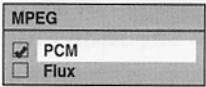 TOSHIBA RD-XV49DTKF2 - Réglages pour les MPEG (Par défaut: PCM) (DVD uniquement) - 1