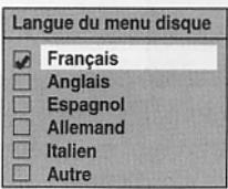 TOSHIBA RD-XV49DTKF2 - Langue du menu disque (Par défaut: Français) (DVD uniquement) - 1