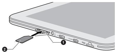 TOSHIBA AT200-100, AT270-100, AT300-101 - Insertion d'une carte SIM - 1
