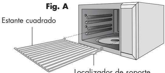 Fig. A Estante cuadrado Localizador de soporte