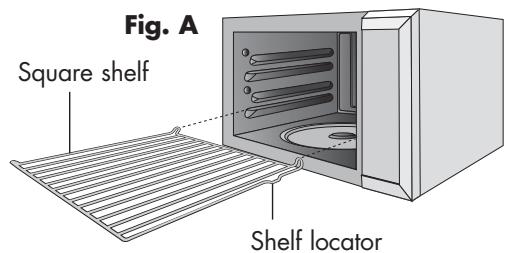Fig. A Square shelf Shelf locator