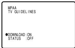 MPAA TV GUIDELINES ●DOWNLOAD :ON STATUS :OFF