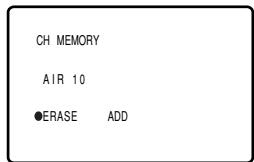 CH MEMORY AIR 10 ●ERASE ADD