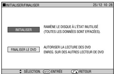 SHARP DV-HR300S/350S - Opérations de base pour INITIALISER/FINALISER - 2