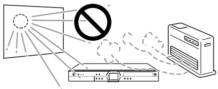 SHARP DV-HR300S/350S - N'utilise pas l'enregistreur dans des endroits soumis à des températures élevées. - 2