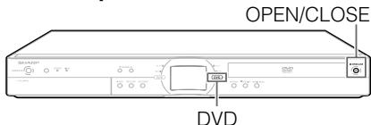 SHARP DV-HR300S/350S - Chargement d'un disque - 1