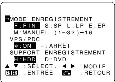 SHARP DV-HR300S/350S - Appuyez sur / ou les touches numériques pour saisir l'heure d'arrêt d'enregistrement, puis appuyez sur  . - 1