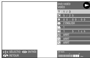SHARP DV-HR300S/350S - Appuyez sur FUNCTION (sous le couvercle) pendant la lecture. - 1
