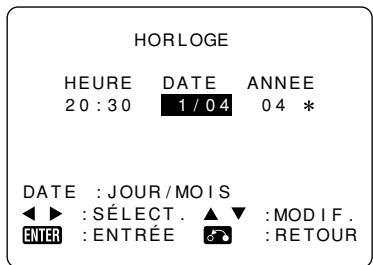 SHARP DV-HR300S/350S - Appuyez sur «/» pour sélectionner “DATE”, puis saisissez la date à l'aide des touches numériques ou de ▲/▼. - 1