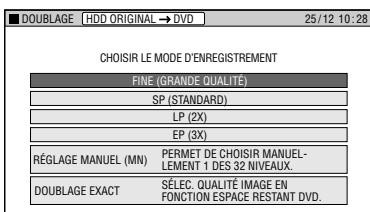 SHARP DV-HR300S/350S - Appuyez sur / pour selectionner le mode d'enregistrement (qualite d'image), puis appuyez sur SET/ENTER. - 1
