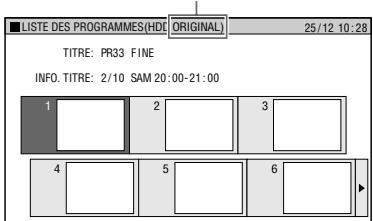 SHARP DV-HR300S/350S - Appuyez sur REC LIST pour afficher l'écran LIST DES PROGRAMMES (VIGNETTE). - 1