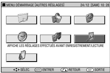 SHARP DV-HR400F - ② Appuyez /  /  / pour sélectionner ("AUTRES RÉGLAGES"), puis appuyez sur SET/ENTER. - 1