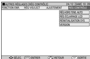 SHARP DV-HR400F - Appuyez sur «/» pour sélectionner "RÉG CONTROLE". - 1