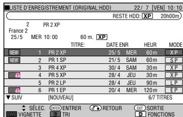SHARP DV-HR400F - LIST DES TITRES - 1