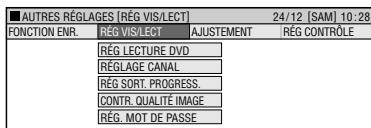SHARP DV-HR400F - Opérations de base pour RÉG VIS/LECT (RéGLAGE DE VISIONNAGE/LECTURE) - 2