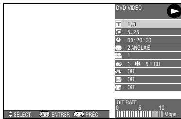 SHARP DV-HR400F - Appuyez sur FUNCTION (sous le couvercle) pendant la lecture. - 1