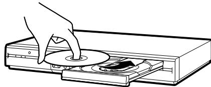 SHARP DV-HR400F - Chargez le disque sur le plateau. - 1