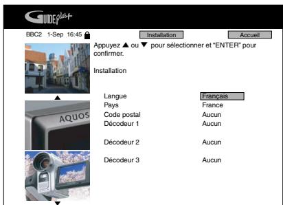 SHARP DV-HR400F - Configurer le système GUIDE Plus+ - 1