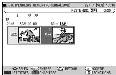 SHARP DV-HR400F - Lecture depuis LISTE ENR - 1