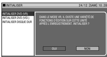 SHARP DV-HR400F - Opérations de base pour INITIALISER/FINALISER - 3