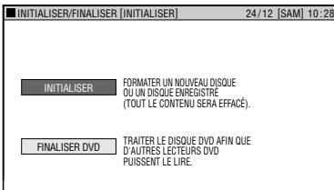 SHARP DV-HR400F - Opérations de base pour INITIALISER/FINALISER - 2