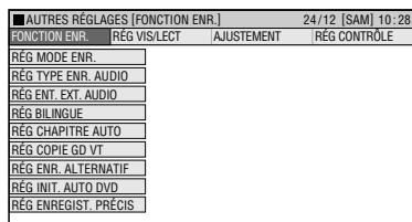 SHARP DV-HR400F - Opérations de base pour le réglage de FONCTION ENR. (FONCTION ENREGISTREMENT) - 2