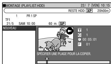 SHARP DV-HR400F - Effectuez les étapes de 1 à 3 de "La Création à partir de titres ou de chapitre originaux" - 1