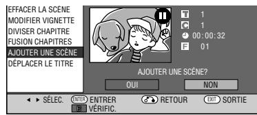 SHARP DV-HR400F - Appuyez sur SET/ENTER au point final de la scene à ajouter. - 1