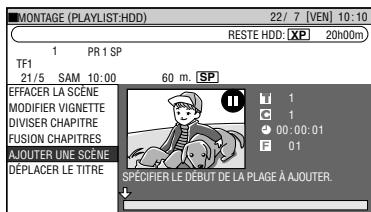 SHARP DV-HR400F - Appuyez sur /  / pour selectionner le titre (chapitre) a monter, puisappuyez sur SET/ENTER. - 1
