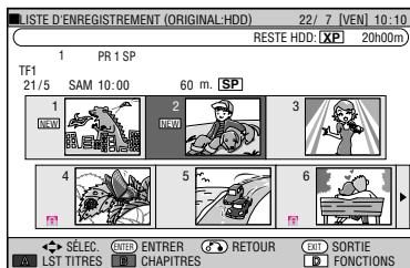 SHARP DV-HR400S/450S/480S - Appuyez sur /  / pour selectionnez le titre à monter. - 1