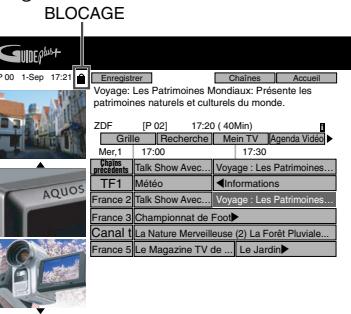 SHARP DV-HR400S/450S/480S - Blocage/déblocage de la fenêtre TV - 1