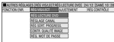 SHARP DV-HR400S/450S/480S - Opérations de base pour RÉG VIS/LECT (RéGLAGE DE VISIONNAGE/LECTURE) - 3
