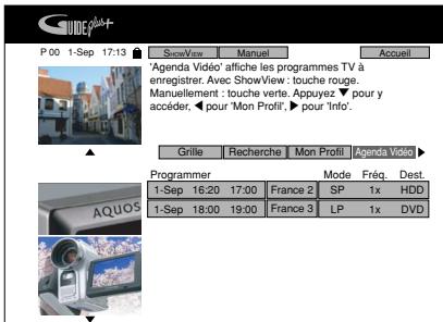 SHARP DV-HR400S/450S/480S - Préparation de la confirmation d'enregistrements - 1