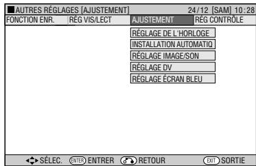 SHARP DV-HR480F - Appuyez sur ◀/ ▶ pour sélectionner "AJUSTEMENT". - 1