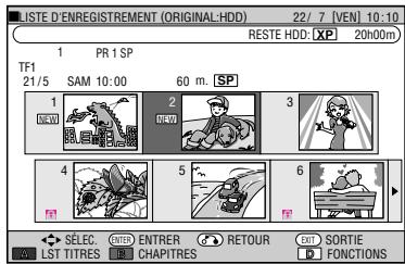 SHARP DV-HR480F - Appuyez sur ▲/▼/◄/► pour sélectionnez le titre à monter. - 1