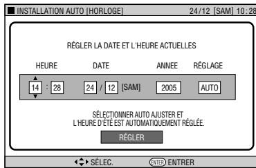 SHARP DV-HR480F - Puis, l'écran de réglage "HORLOGE" s'affiche automatiquement. - 1