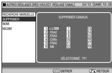 SHARP DV-HR480F - Suppression de canaux (chaînes) - 1