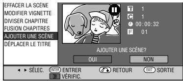 SHARP DV-HR480F - Appuyez sur SET/ENTER au point final de la scène à ajouter. - 1