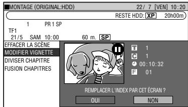 SHARP DV-HR480F - Lorsque vous atteignez la scène que vous désirez utiliser comme vignette, appuyez sur SET/ENTER. - 1