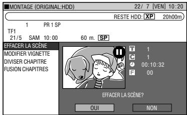 SHARP DV-HR480F - Lorsque vous atteignez la scène à effacer, appuyez sur SET/ENTER. - 1