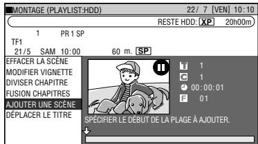 SHARP DV-HR480F - Appuyez sur ▲/▼/ ◀/▶ pour sélectionner le titre (chapitre) à monter, puis appuyez sur SET/ENTER. - 1