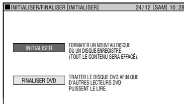 SHARP DV-HR480F - Opérations de base pour INITIALISER/FINALISER - 2