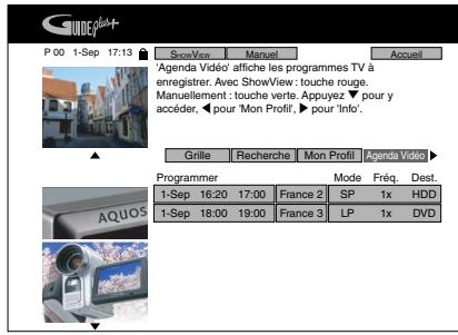 SHARP DV-HR480F - Préparation de la confirmation d'enregistrements - 1