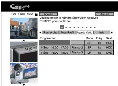 SHARP DV-HR480F - Appuyez sur Rouge (A) afin d'afficher l'écran SHOWVIEW. - 1