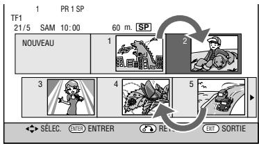 SHARP DV-HR480F - Changement de l'ordre des titres (DÉPLACER LE TITRE) - 1