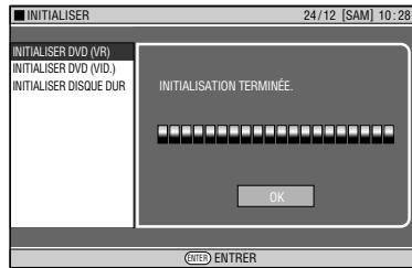 SHARP DV-HR480F - Opérations de base pour INITIALISER/FINALISER - 5