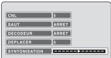 CNL 5 SAUT ARRET DECODEUR ARRET DEPLACER 5 SYNTONISATION