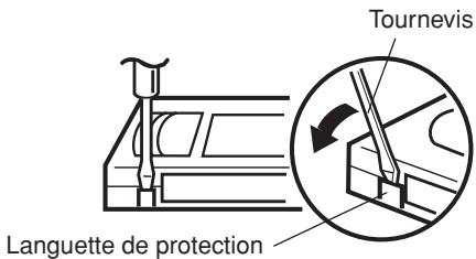 Languette de protection Tournevis