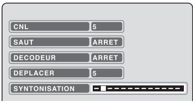 CNL 5 SAUT ARRET DECODEUR ARRET DEPLACER 5 SYNTONISATION -