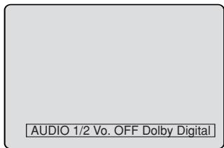 AUDIO 1/2 Vo. OFF Dolby Digital